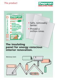 The insulating panel for energy conscious interior renovation. - Depron