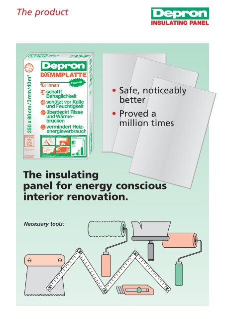 The insulating panel for energy conscious interior renovation. - Depron