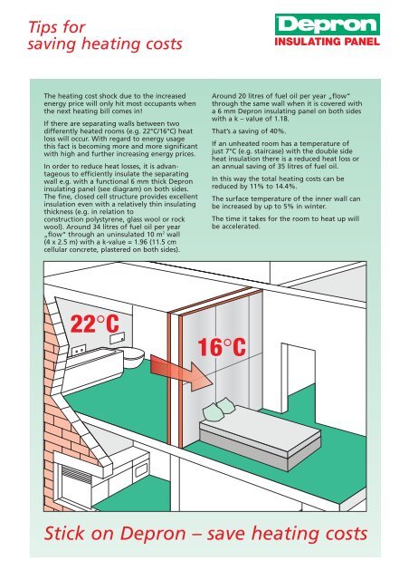 The insulating panel for energy conscious interior renovation. - Depron