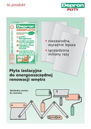 Plyta izolacyjna do energooszcze˛dnej renowacji wne˛trz - Depron