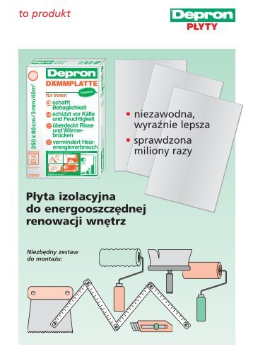 Plyta izolacyjna do energooszcze˛dnej renowacji wne˛trz - Depron