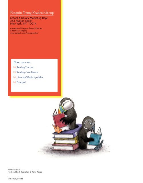 Penguin Young Readers Group - Bookseller Services - Penguin ...