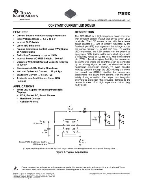 Constant Current LED Driver (Rev. C) - Educypedia