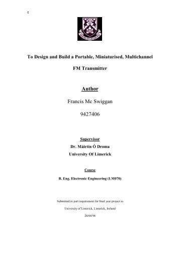 McSwiggan FM Transmitter Theory PDF - PAiA