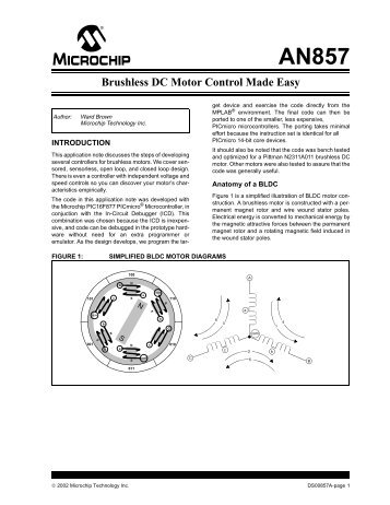 Brushless DC Motor Control Made Easy - Microchip