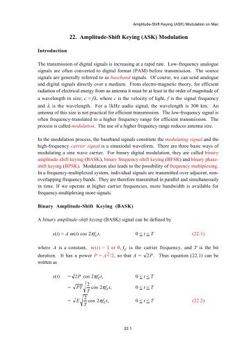 22. Amplitude-Shift Keying (ASK) Modulation - Engineering