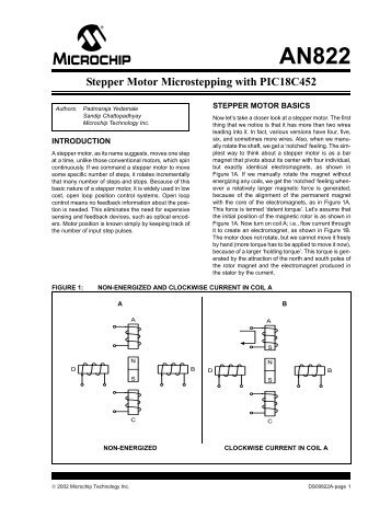 AN822, Stepper Motor Microstepping with PIC18C452