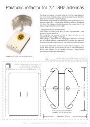 Parabolic reflector for 2,4 GHz antennas - ZigZag.Cruiser