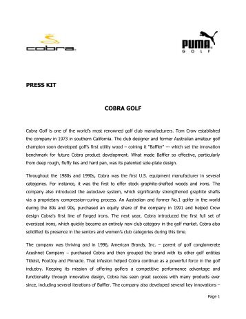Cobra Golf PDF download - About PUMA