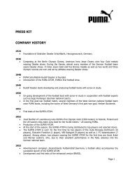 PUMA's Company History PDF download - About PUMA