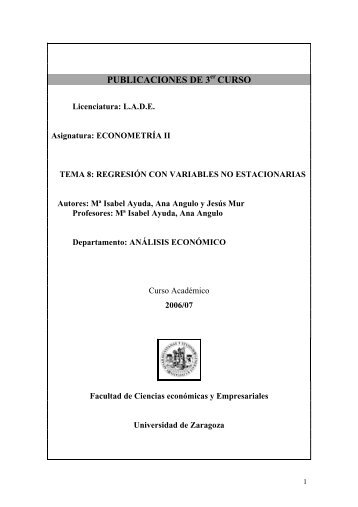 tema 8:regresión con variables no estacionarias - Departamento de ...