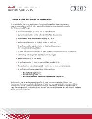 Official Rules for Local Tournaments - Audi of America