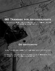 GIS Trainings for Archaeologists