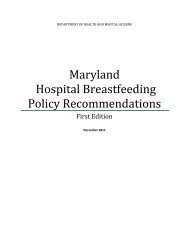 Maryland State Model Hospital Breastfeeding Policy ...
