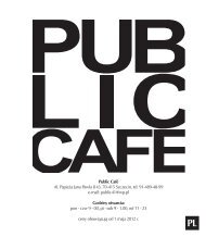 Public Café Al. Papieża Jana Pawła II 43, 70-415 Szczecin, tel. 91 ...