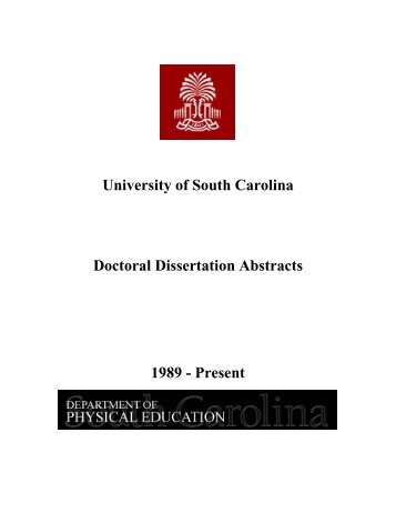 Ph.D. ABSTRACTS - College of Education - University of South ...