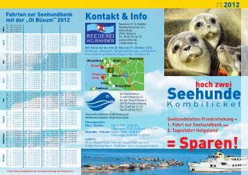 Seehundstation Friedrichskoog + 1. Fahrt zur Seehundbank