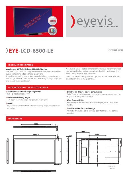 EYE-LCD-6500-LE - Eyevis GmbH