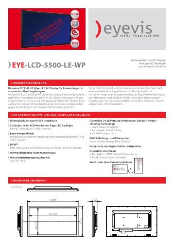 Datenblatt EYE-LCD-5500-LE-WP - Eyevis GmbH