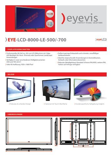 EYE-LCD-8000-LE-500/-700 - Eyevis GmbH