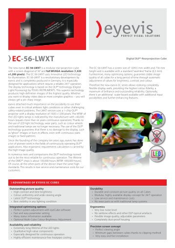 EC-56-LWXT Data Sheet - Eyevis GmbH