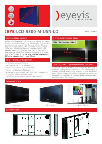 Datenblatt EYE-LCD-5500-M-USN-LD zum - Eyevis GmbH