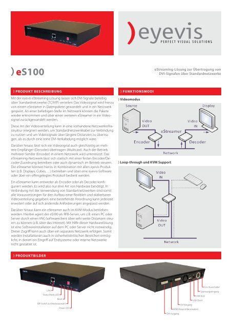 eyevis eStreamer eS100 - Eyevis GmbH