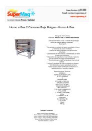 Horno de 2 Camaras Baja Maigas - Horno A Gas - Cafeteras Chile