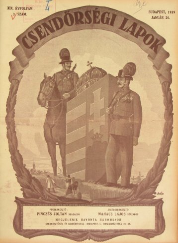XIX. ÉVFOLYAM fjSZÁM. PINCZÉS ZOLTÁN SZÁZADOS ...