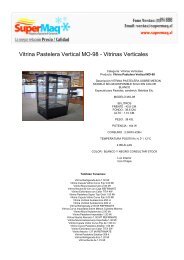 Vitrina Pastelera Vertical MO-98 - Vitrinas Verticales - Maquinas Mimet