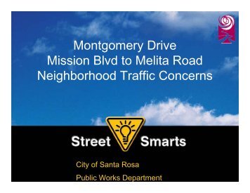 Montgomery Dr- Mission Blvd to Melita Rd - City of Santa Rosa