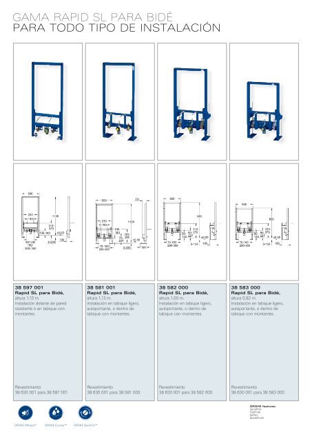 Sistemas sanitarios y griferías especiales Innovación ... - Grohe