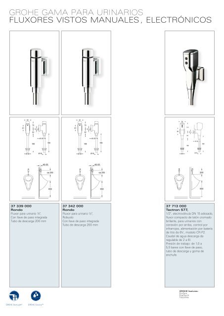 Sistemas sanitarios y griferías especiales Innovación ... - Grohe