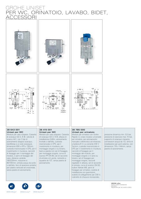 Rubinetteria speciale e sistemi di sciacquo Tecnologie e ... - Grohe