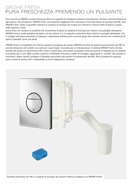 Rubinetteria speciale e sistemi di sciacquo Tecnologie e ... - Grohe