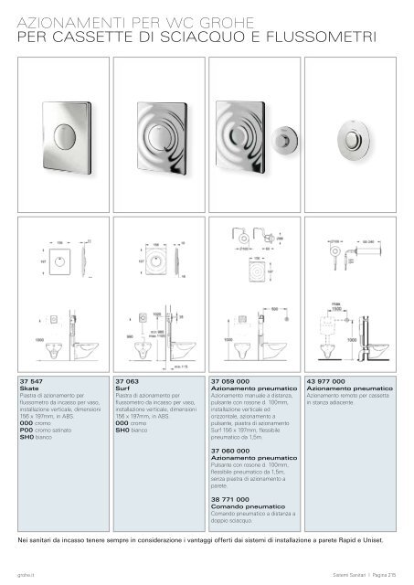 Rubinetteria speciale e sistemi di sciacquo Tecnologie e ... - Grohe