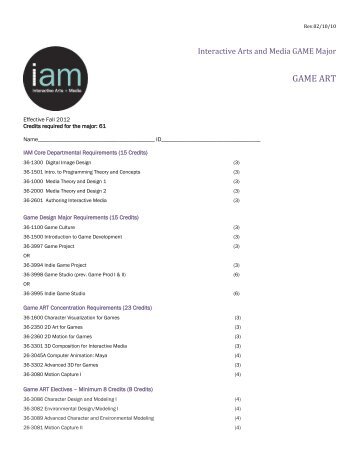 Game Art Guide Sheet - IAM