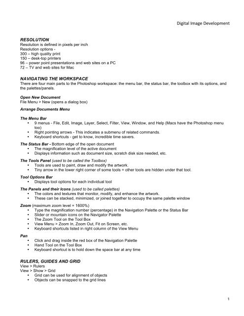 Photoshop Notes Iam