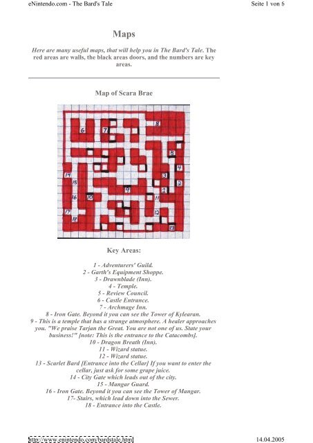 Maps - Bard's Tale Online