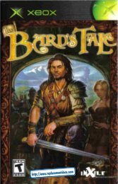 The Bards Tale - Manual - XBX