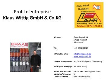 Klaus Wittig GmbH & Co. KG (pdf) - AHK debelux