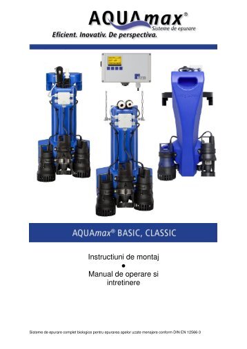 AQUAmax ® BASIC / CLASSIC - Manual montaj si intretinere