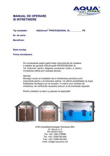 AQUAmax ® PROFESSIONAL XL - Manual de operare