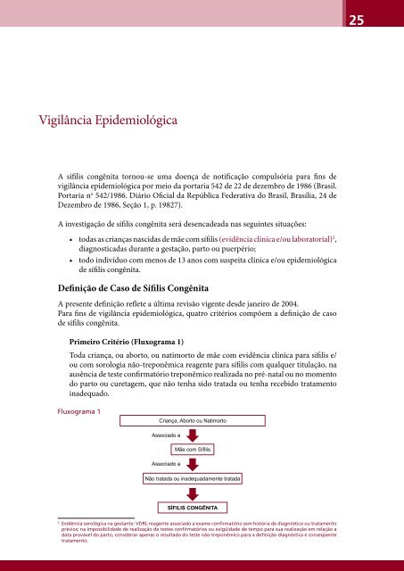 Diretrizes para o Controle da Sífilis Congênita - BVS Ministério da ...