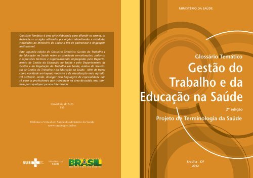 Glossário Temático: Gestão do Trabalho e da Educação na Saúde