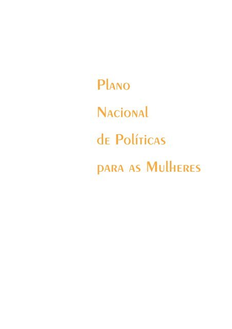 Plano Nacional de Políticas para as Mulheres (2004