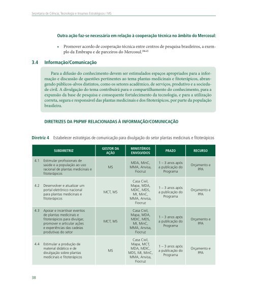 Programa nacional de plantas medicinais e fitoterápicos, 2009.