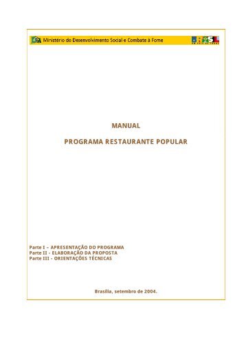 MANUAL PROGRAMA RESTAURANTE POPULAR - FEF