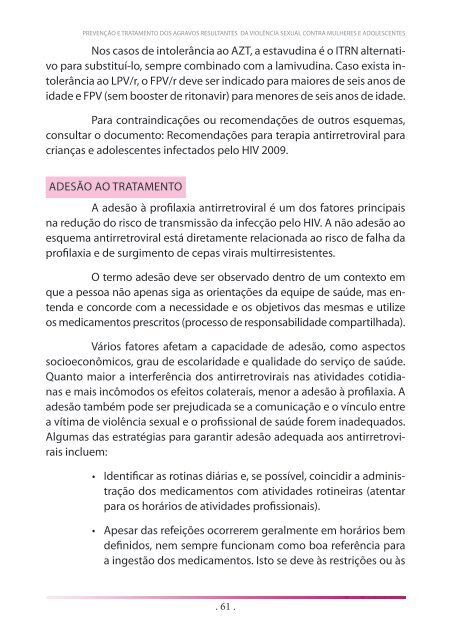 Prevenção e tratamento dos agravos resultantes da violência sexual ...