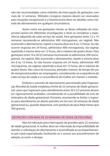 Prevenção e tratamento dos agravos resultantes da violência sexual ...